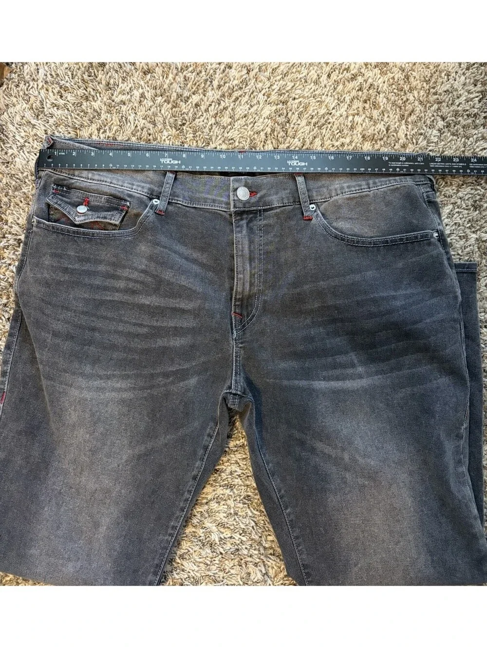 True Religion Ricky Big T Flap Relaxed Straight Fit Jeans Men’s Size 42x30 NWT